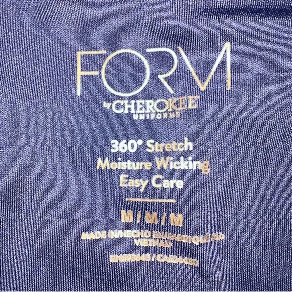 Form by Cherokee Women’s Navy Blue Scrub Set – Top & Bottom - Picture 11 of 13
